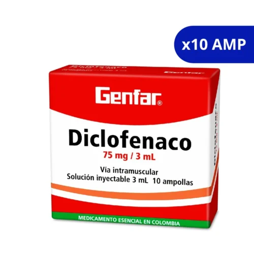 DICLOFENACO (GENFAR) 75 MG CJA X 10 AMP