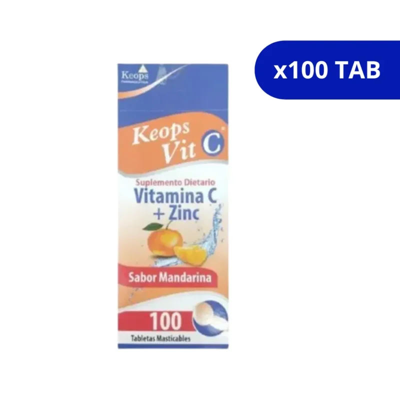 VITAMINA C KEOPS MANDARINA + ZINC X 100 TAB