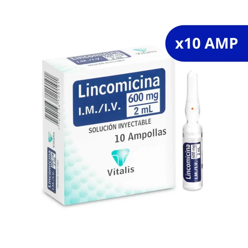 LINCOMICINA (VITALIS) 600MG/2ML CJA X 10AMP