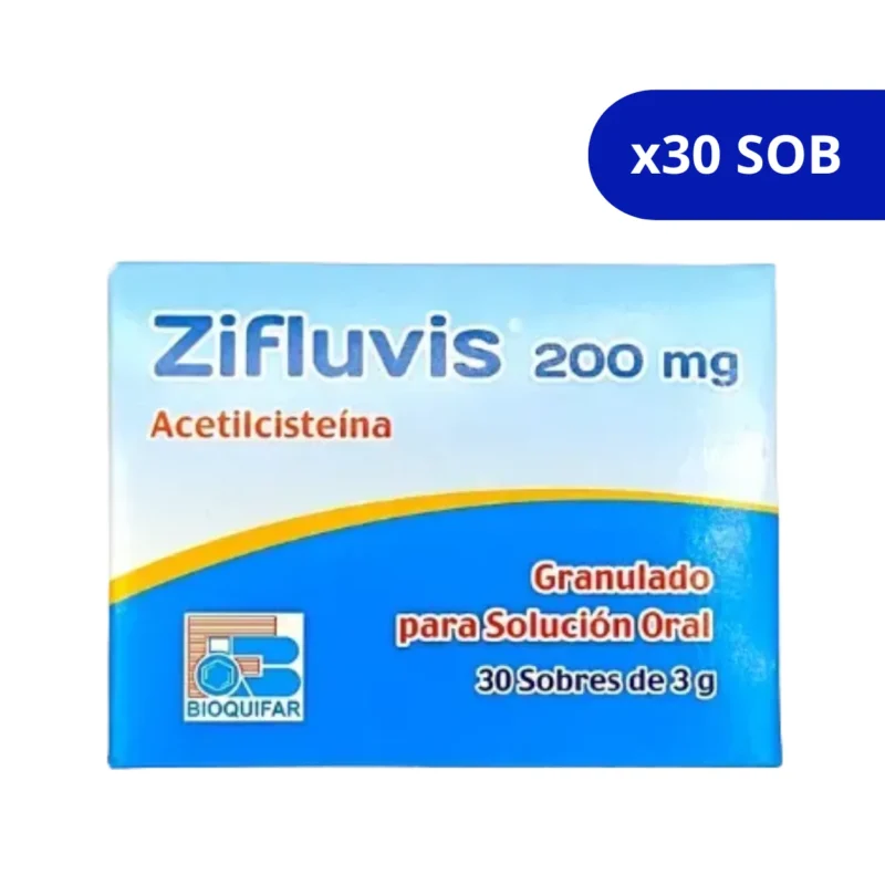 ZIFLUVIS (BIOQUIFAR) 200MG CJA X30 SOBRES ACETILCISTEINA