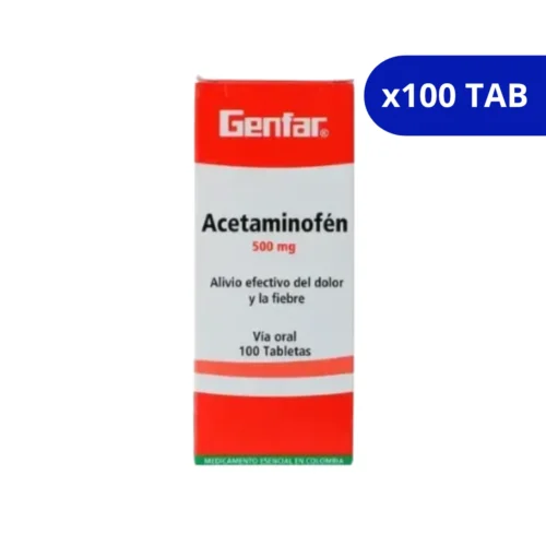ACETAMINOFEN (GENFAR) 500MG CJA X 100TAB