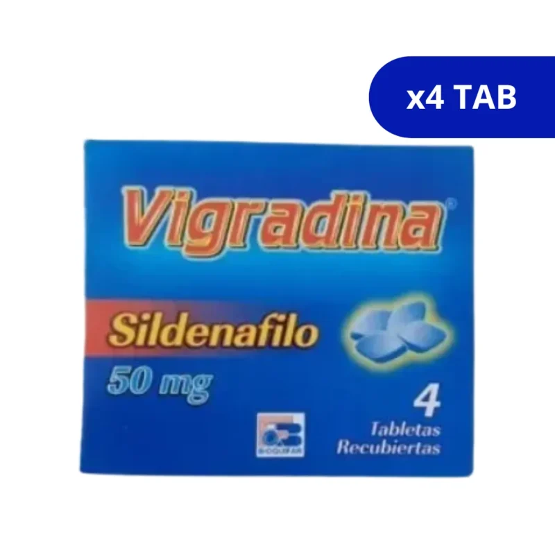 VIGRADINA (BIOQUIFAR) 50MG CJA X 4TAB SILDENAFILO