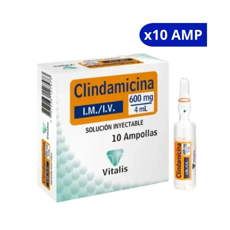 CLINDAMICINA (VITALIS) 600MG/4ML CJA X 10AMP
