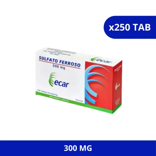 SULFATO FERROSO (ECAR) 300MG CJA X 250TAB