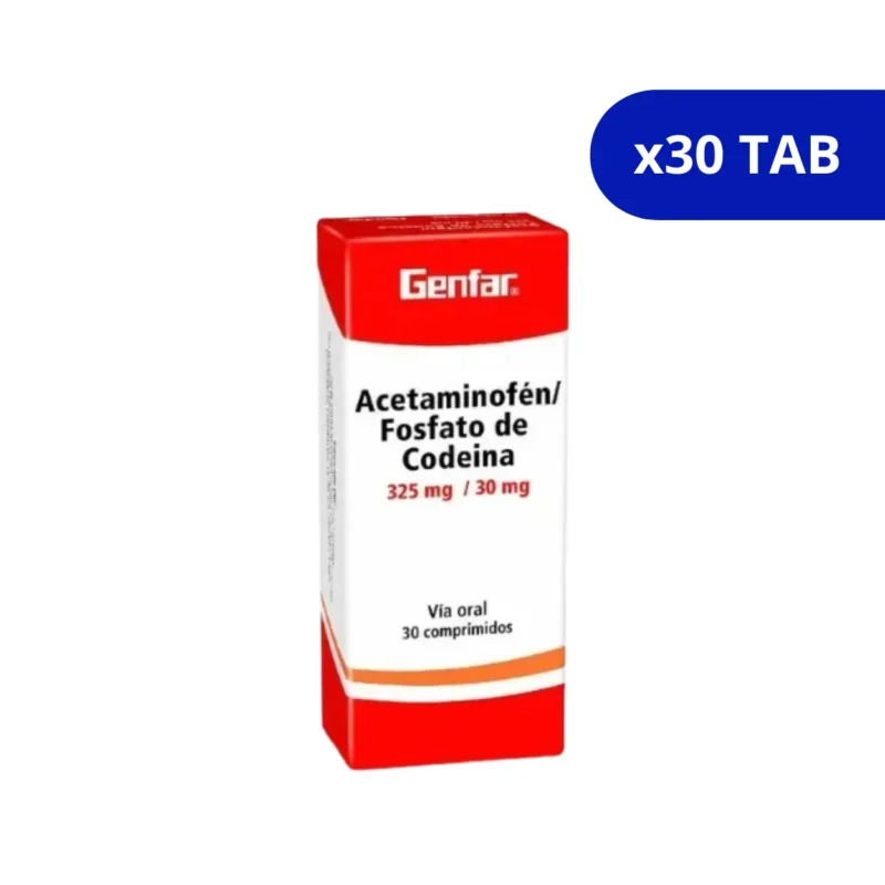 ACETAMINOFEN/CODEINA (GENFAR) 325MG/30MG CJA X 30 TBL