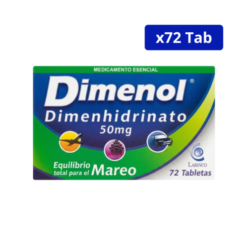 DIMENOL (LABINCO) 50MG CJA X 72TAB DIMENHIDRAMINA