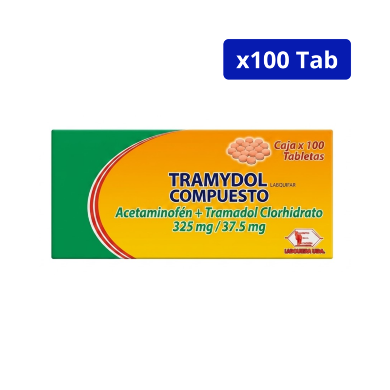 TRAMYDOL COMPUESTO (LABQUIFAR) 325MG/37.5MG CJA X 100TAB ACETAMINOFEN TRAMADOL CLORHIDRATO